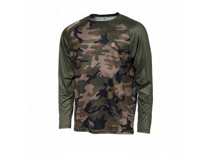 Prologic triko s dlouhým rukávem UV Camo Long Sleeve T-Shirt Camo/Green