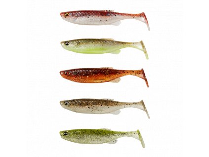 Savage Gear Gumová Nástraha Fat Minnow T Tail Clearwater Mix 5 ks