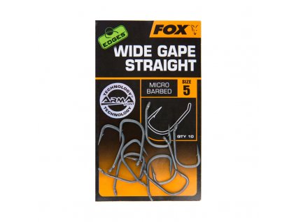 Fox Háčky Edges Wide Gape Straight Hooks