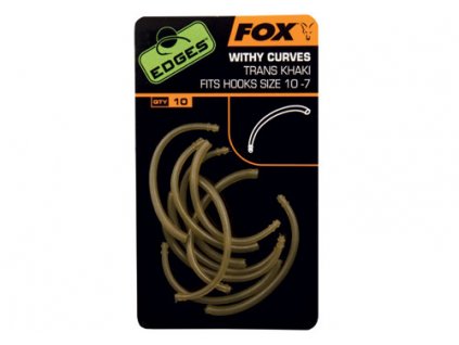 Fox Rovnátka Edges Withy Curve Adaptor Trans Khaki Hook Size 6 - 2 10 ks