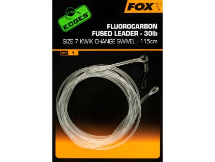 Fox Návazec Fluorocarbon S Obratlíkem Fused Leader 115 cm 30 lb