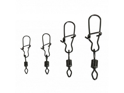 Karabinka s Obratlíkem DAM Effzett D-Lock Snap Swivels 10ks