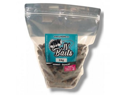 JV Baits Krmný Řepkáč Natural 3kg 24mm Různá doba rozpadu
