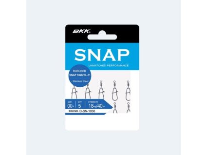 bkk karabinka s obratlikem duolock snap swivel 51 velikost 00 18kg 5ks