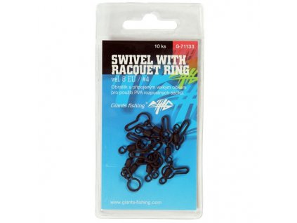 Giants fishing Obratlík Swivel with Racquet ring, UK.4 (vel.8 EU)/10ks