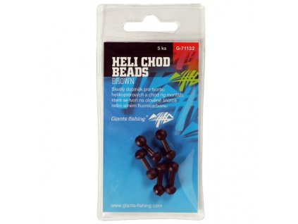 Giants fishing Zarážky Heli-Chod Beads Brown, 5ks