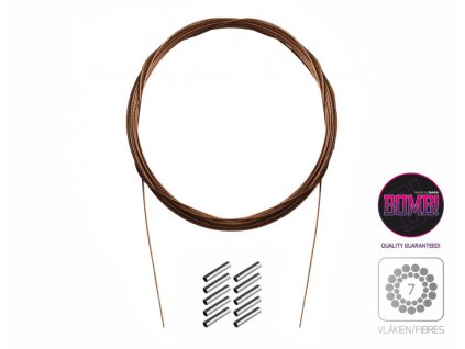 Delphin Ocelové lanko BOMB! s krimp. svorkami / 7 vláken