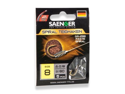 Saenger Návazec pro lov s těstem (háček se spirálou) Teighaken GS-286 vel. 10, 5 ks/bal