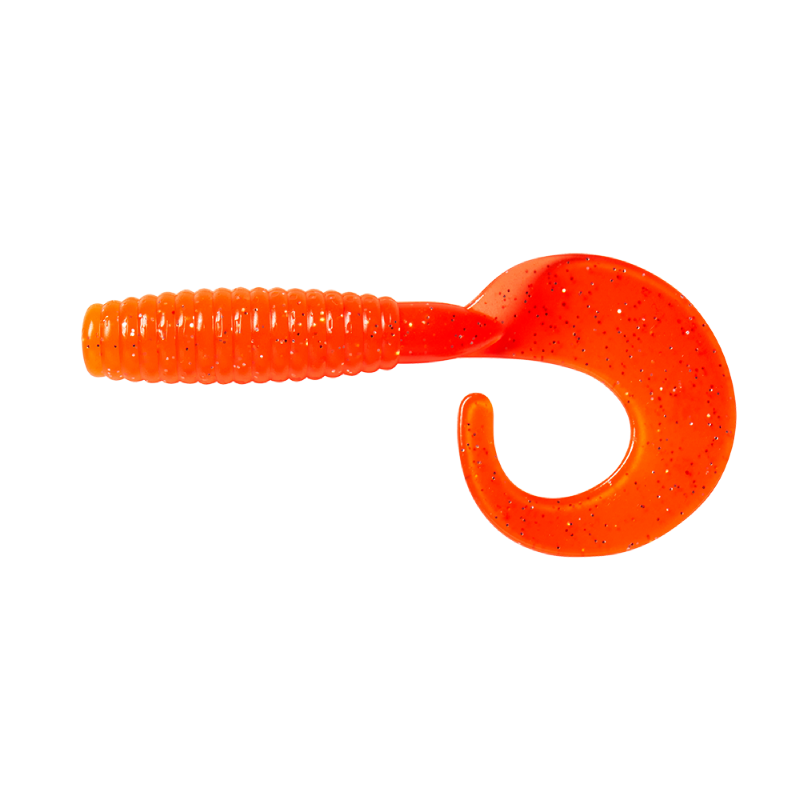 DAM Ron thompson - Gumová nástraha GRUP CURL TAIL 7 CM UV ORANGE/SILVER