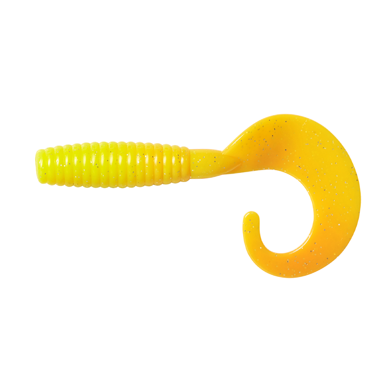 DAM Ron thompson - Gumová nástraha GRUP CURL TAIL 7 CM UV YELLOW/SILVER