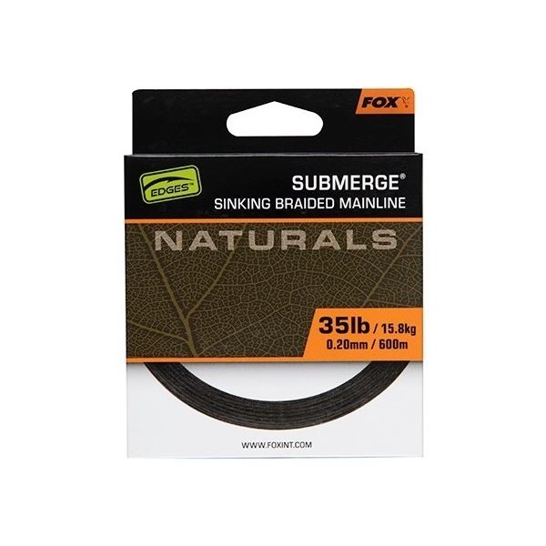 Fox Splétaná Šňůra Naturals Submerge Braid 600 m Varianta: 0,30 mm 24,9 kg