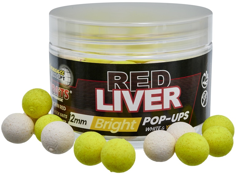 Starbaits POP UP Bright Red Liver 50g Průměr: 12mm