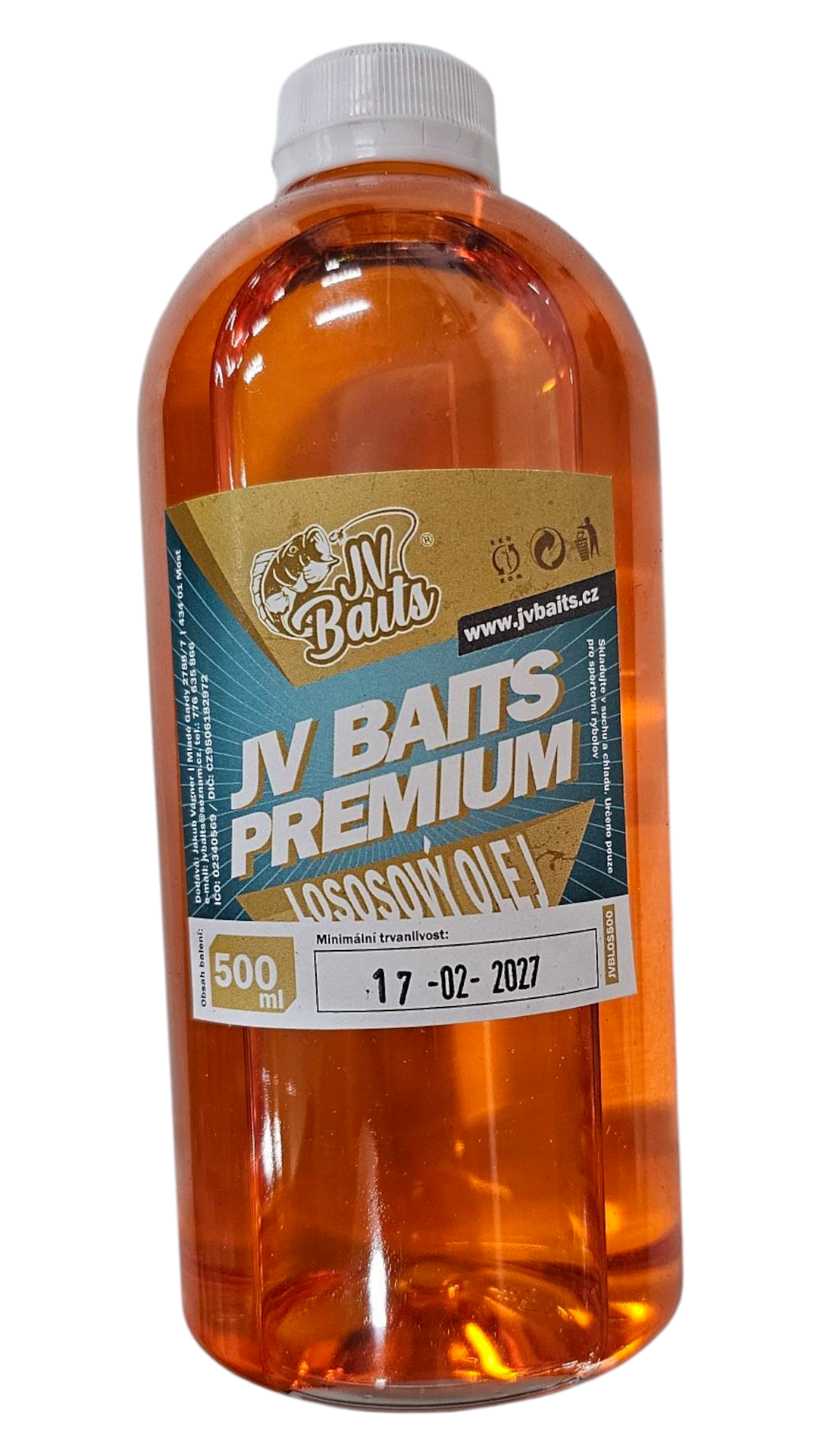 JV Baits Lososový olej Premium 500 ml