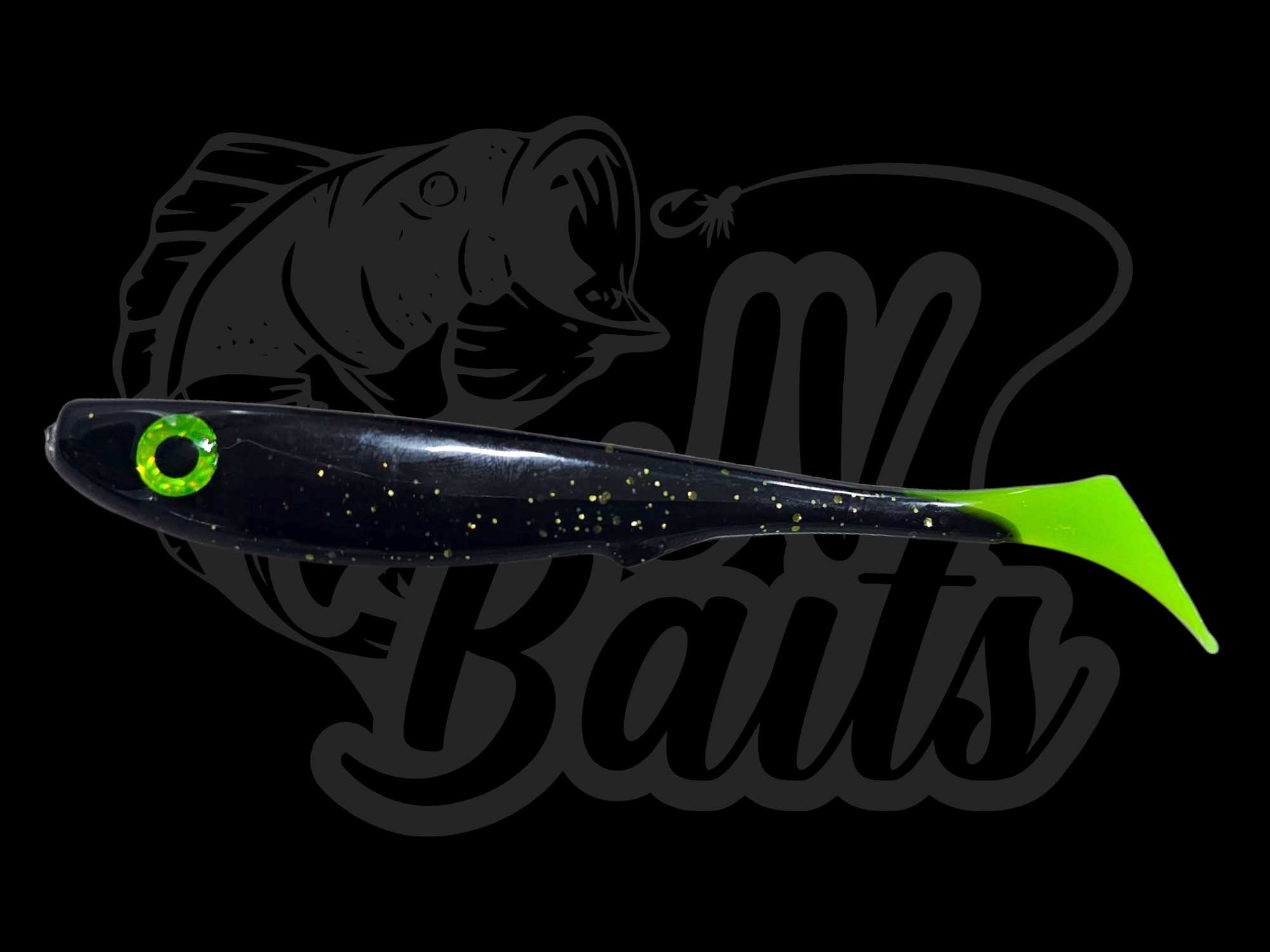 JV Baits Kopyto 14 cm Black Alien UV Tail