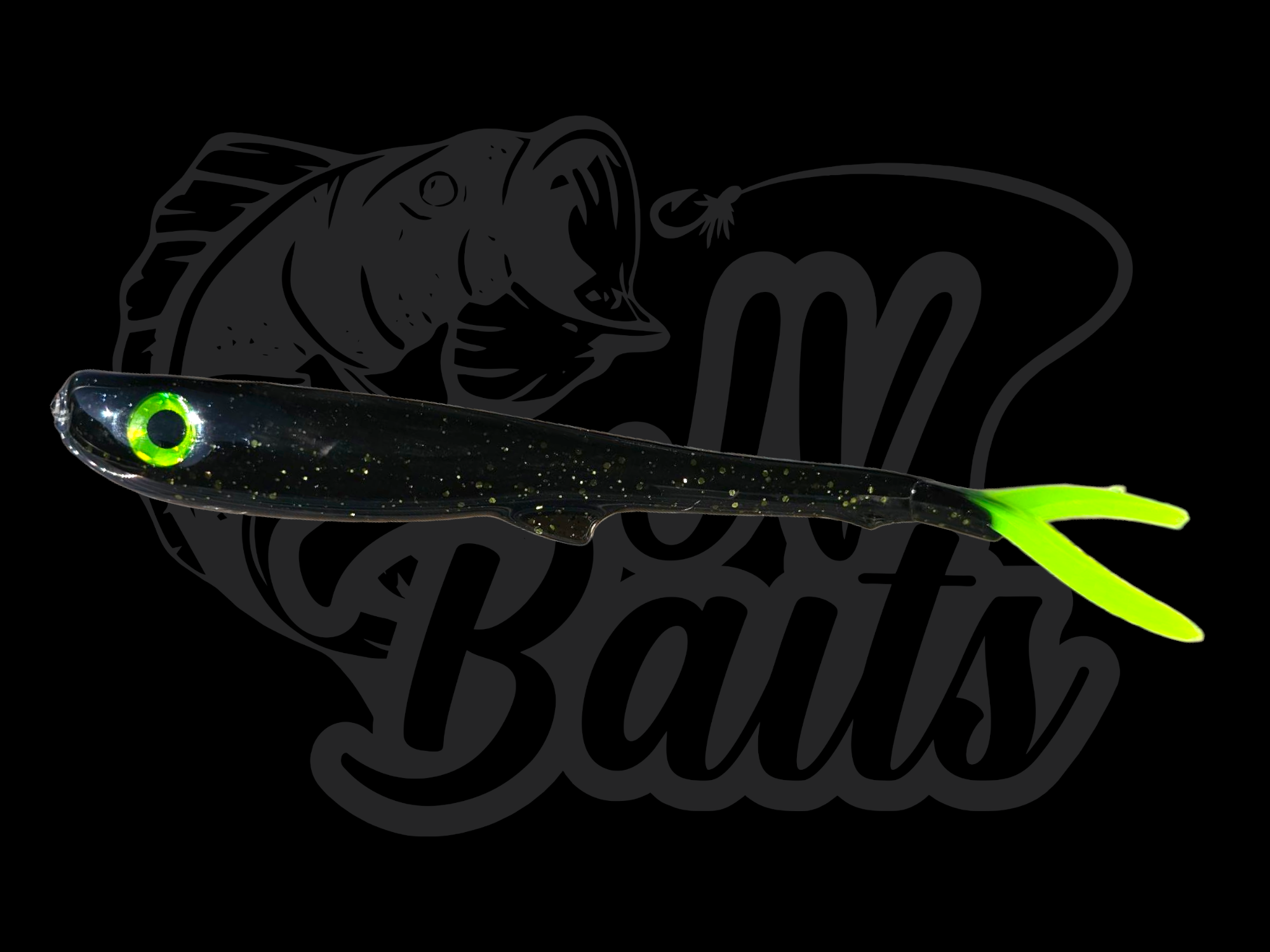 JV Baits Smáček 20 cm Black Alien UV Tail