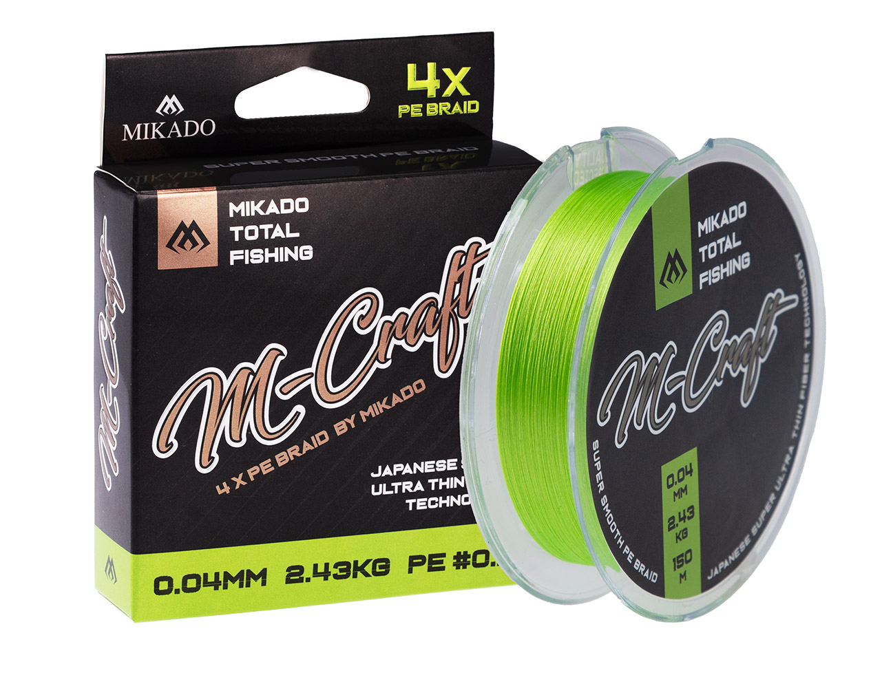 Pletená Šňůra Mikado M-Craft Braid Fluo 150m, 0,08mm/4,51kg