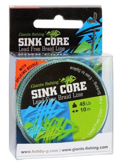 Giants fishing Splétaná šňůra Sink Core Lead Free Line 35Lb/10m Camou