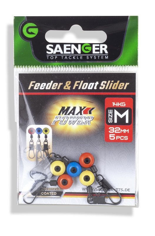 Saenger karabinka s korálkem Feeder & Float Slider, 5 ks/bal Velikost: M
