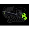JV Baits Pike Double Slapper 17 cm Black Alien UV Tail