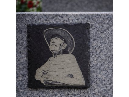 Foto na hrob na břidlici hranaté 10x10cm