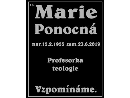 černá náhrobní skleněná deska
