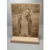 Fotka na dřevě MDF, tmavší, stojánek, 35x25