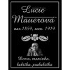 černá náhrobní skleněná deska