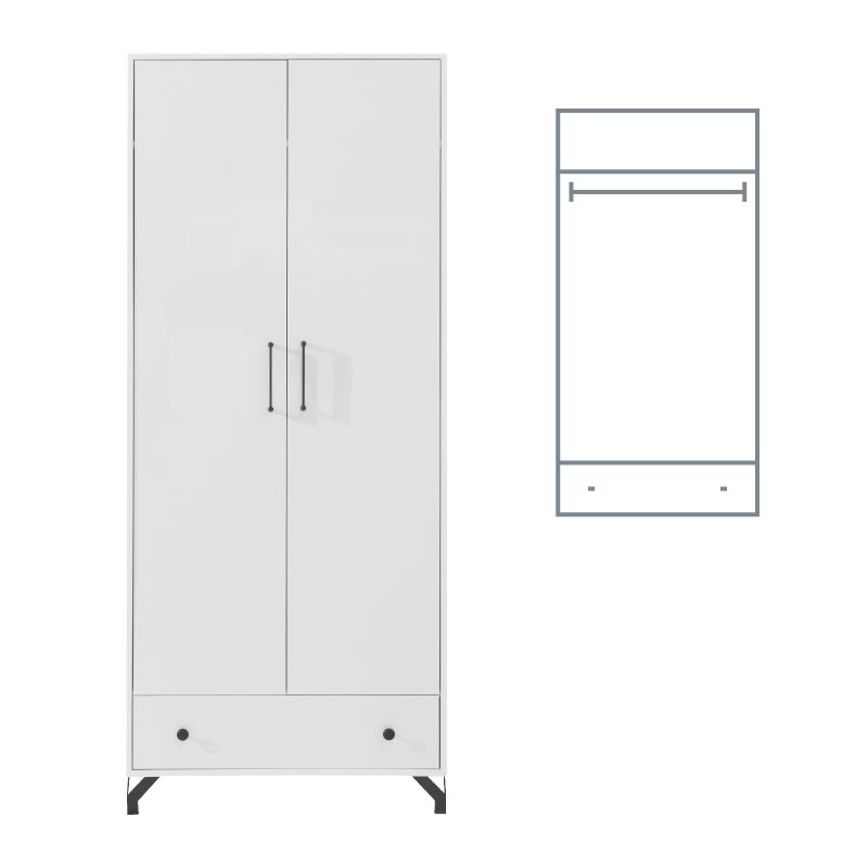 Kmeb Bergen Šířka: věšáková skřín