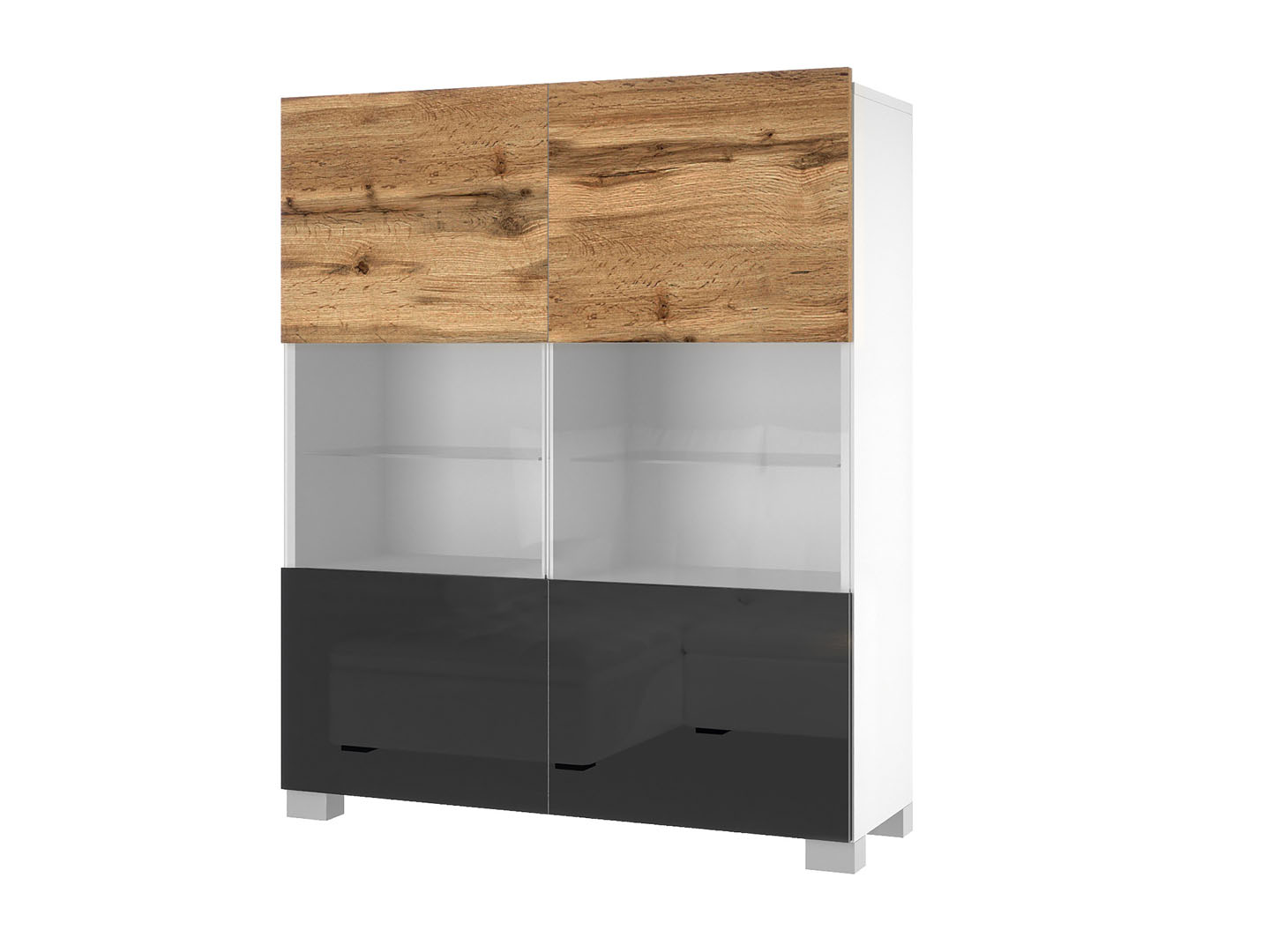 Ksob Imperium Dub/černá Šířka: komoda