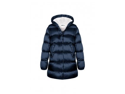 Kabát dívčí nylonový Puffa podšitý microfleecem, Minoti, 12COAT 1, modrá