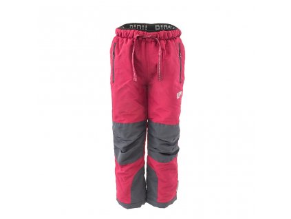 Kalhoty sportovní dívčí podšité bavlnou outdoorové, Pidilidi, PD1137-16, vínová