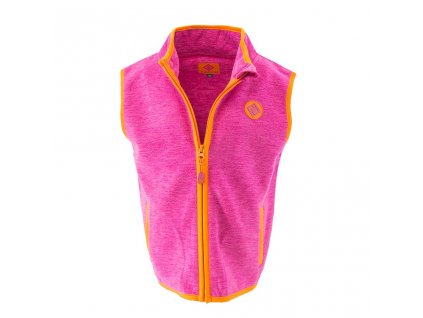 Dívčí vesta propínací fleezová, Pidilidi, PD1118-03, růžová