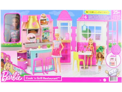 Barbie Restaurace s panenkou herní set HBB91