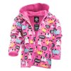 Dívčí softshellová bunda s potiskem a pevnou kapucí, Pidilidi, PD1088-03, růžová