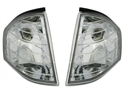 Boční blinkry LED Mercedes W210, chromové 95-02