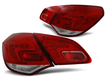 Zadní světla OPEL ASTRA J 2010- HATCHBACK červeno-bílé LED