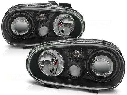 Přední světla VW GOLF 4 09.97-09.03 R32 LOOK černé s mlhovkami