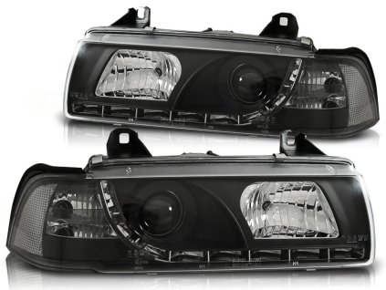 Přední světla BMW E36 12.90-08.99 DAYLIGHT ČERNÉ