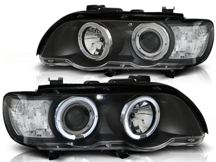 Přední světla BMW X5 E53 09.99-10.03 ANGEL EYES ČERNÉ