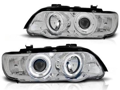 Přední světla BMW X5 E53 09.99-10.03 ANGEL EYES CHROMOVÉ