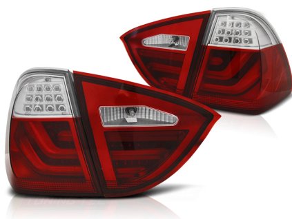 Zadní světla BMW E91 2005-2008 červeno-bílé LED BAR