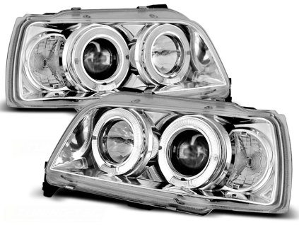 Přední světla RENAULT CLIO 06.90-95 ANGEL EYES chromové