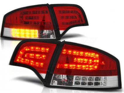 Zadní světla AUDI A4 B7 11.2004-03.2008 SEDAN červeno-bílé LED