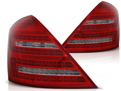 Zadní světla MERCEDES W221 S-KLASA 2005-2009 červeno-bílé LED