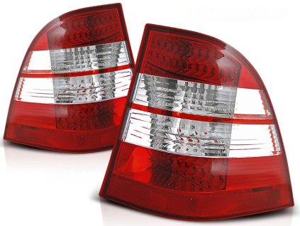 Zadní světla MERCEDES W163 ML M-KLASA 03.1998-2005 červeno-bílé LED