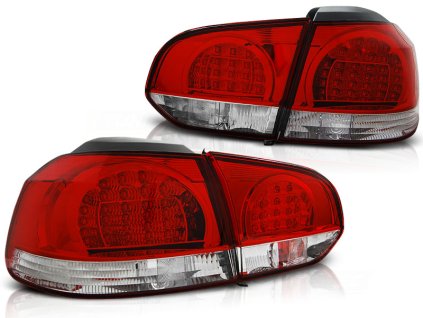 Zadní světla VW GOLF 6 10.2008-2012 červeno-bílé LED