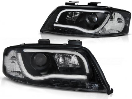 Přední světla,AUDI A6 05.97-05.01 LED TUBE LIGHTS černé