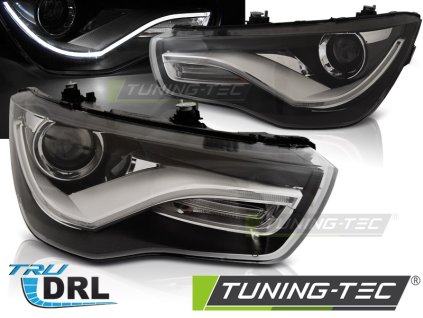 Přední světla,AUDI A1 04.10-12.14 černé TRU DRL