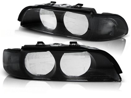 Přední kryty světel BMW E39 95-00 H7 černo-kouřové