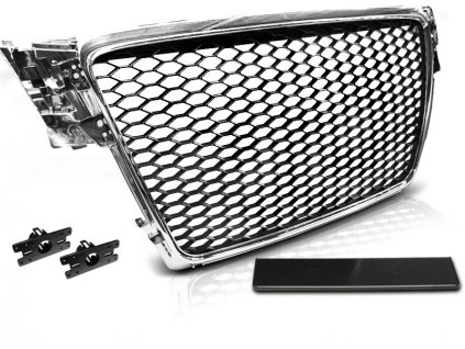 Přední maska Audi A4 B8 2008-2011 RS Style, chromová